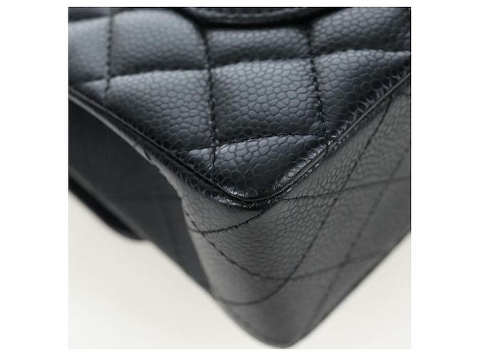 Borsa a tracolla CHANEL Chain Matelasse 23 Pelle Caviar Nero Oro CC Auth BA16030SV D'oro - vista 17
