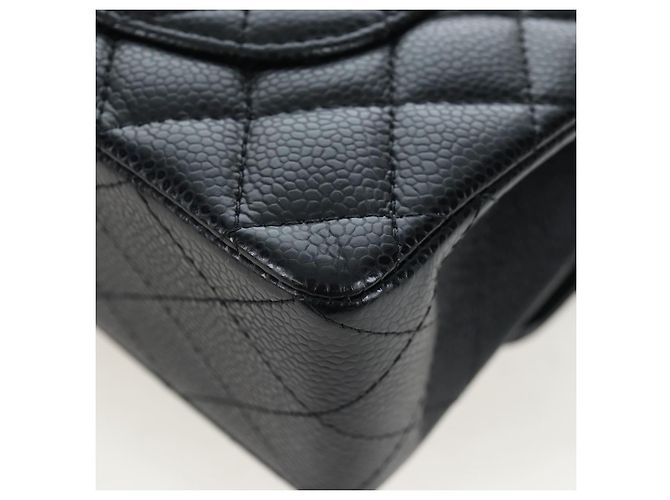 Borsa a tracolla CHANEL Chain Matelasse 23 Pelle Caviar Nero Oro CC Auth BA16030SV D'oro - vista 18