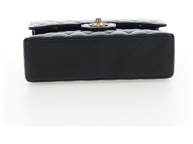 Borsa a tracolla CHANEL Chain Matelasse 23 Pelle Caviar Nero Oro CC Auth BA16030SV D'oro - vista 5