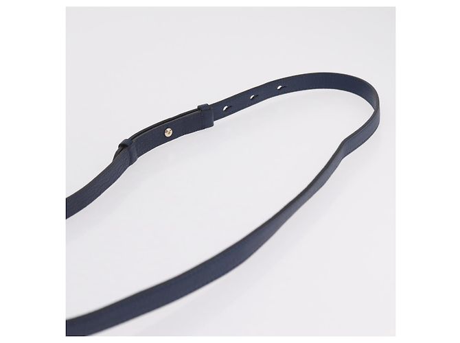 Salvatore Ferragamo Gancini Studio Tasche Leder 2way Navy Gold Auth 206236A - Ansicht 15
