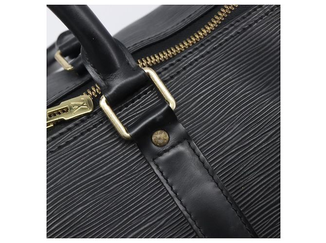LOUIS VUITTON Epi Keepall 45 Boston Bag Black M42972 LV Auth 204059A Preto - vista 18
