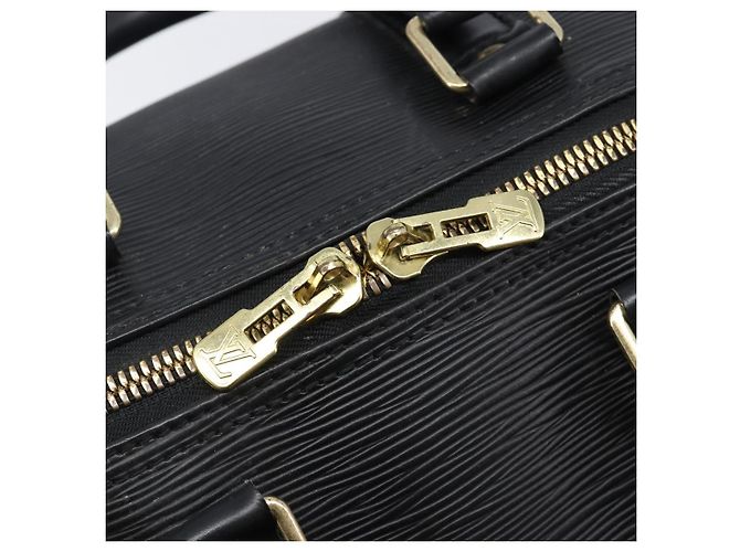 LOUIS VUITTON Epi Keepall 45 Boston Bag Black M42972 LV Auth 204059A Preto - vista 19