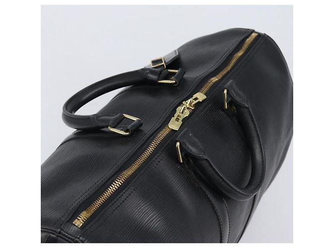 LOUIS VUITTON Epi Keepall 45 Boston Bag Black M42972 LV Auth 204059A Preto - vista 6