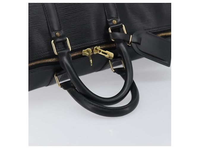 LOUIS VUITTON Epi Keepall 45 Boston Bag Black M42972 LV Auth 204059A Preto - vista 7