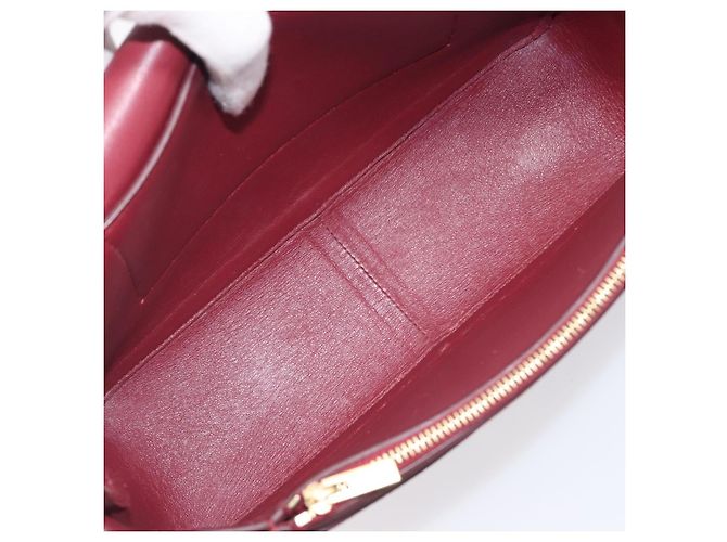 Céline Borsa a spalla CELINE flame in pelle Beige Rosso Vino Auth bs37453 Bordò - vista 12