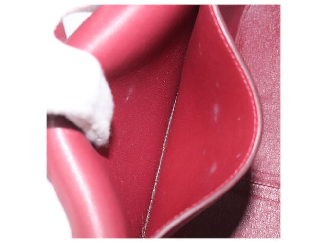 Céline Borsa a spalla CELINE flame in pelle Beige Rosso Vino Auth bs37453 Bordò - vista 23