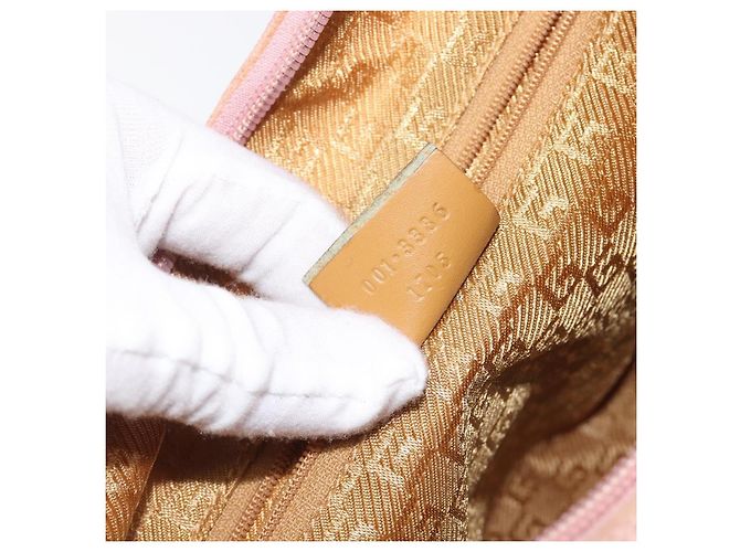 Borsa a tracolla GUCCI Suede Pink Gold 001 3386 1705 Auth 206783A Rosa D'oro - vista 12