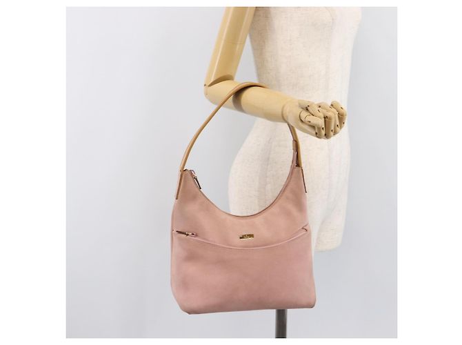 Borsa a tracolla GUCCI Suede Pink Gold 001 3386 1705 Auth 206783A Rosa D'oro - vista 25
