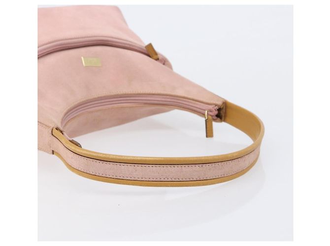 Borsa a tracolla GUCCI Suede Pink Gold 001 3386 1705 Auth 206783A Rosa D'oro - vista 7