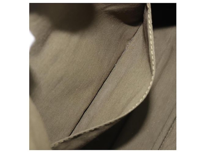 Hermès HERMES Bolide Pouch Pouch Canvas Khaki Silver Auth BA16189 Plata Caqui - vista 12