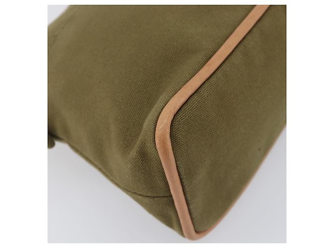 Hermès HERMES Bolide Pouch Pouch Canvas Khaki Silver Auth BA16189 Plata Caqui - vista 14