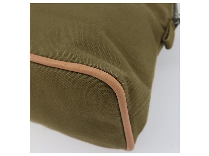 Hermès HERMES Bolide Pouch Pouch Canvas Khaki Silver Auth BA16189 Plata Caqui - vista 15