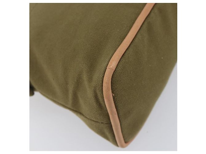 Hermès HERMES Bolide Pouch Pouch Canvas Khaki Silver Auth BA16189 Plata Caqui - vista 16