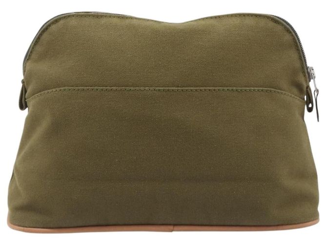 Hermès HERMES Bolide Pouch Pouch Canvas Khaki Silver Auth BA16189 Plata Caqui - vista 2