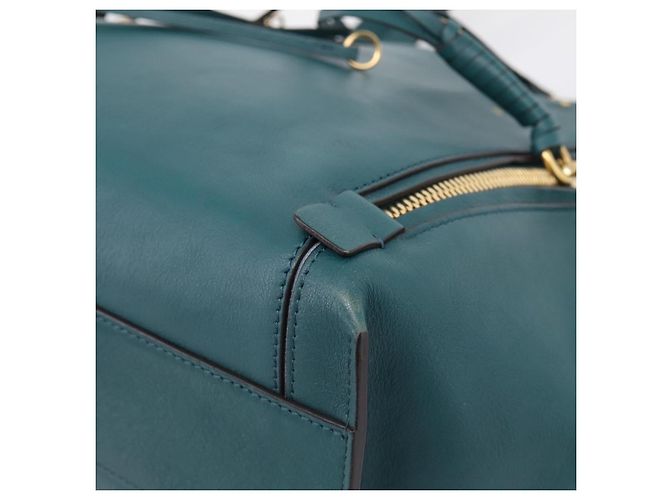 Chloé Chloe Milo Handtasche aus Leder Grün Gold authentisch ep16383A Golden - Ansicht 14