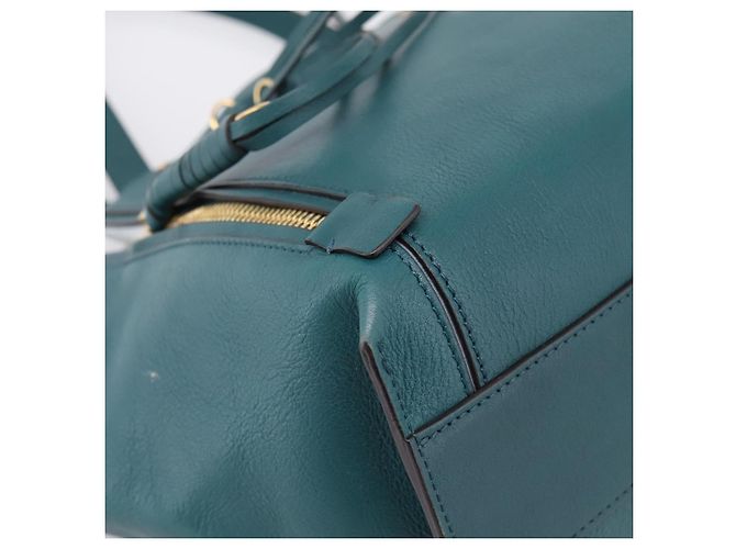 Chloé Chloe Milo Handtasche aus Leder Grün Gold authentisch ep16383A Golden - Ansicht 15