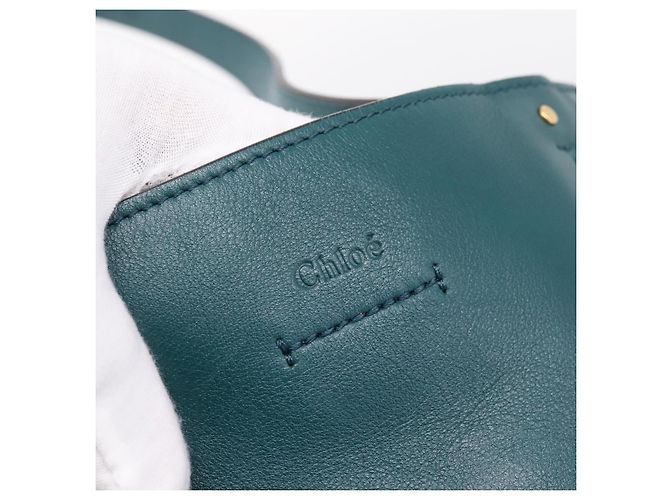 Chloé Chloe Milo Handtasche aus Leder Grün Gold authentisch ep16383A Golden - Ansicht 17