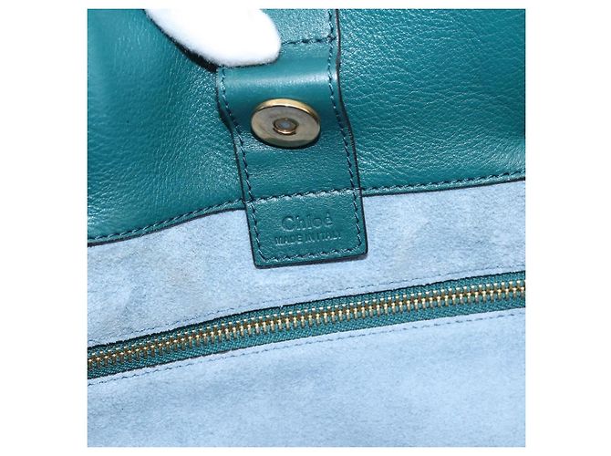 Chloé Chloe Milo Handtasche aus Leder Grün Gold authentisch ep16383A Golden - Ansicht 18