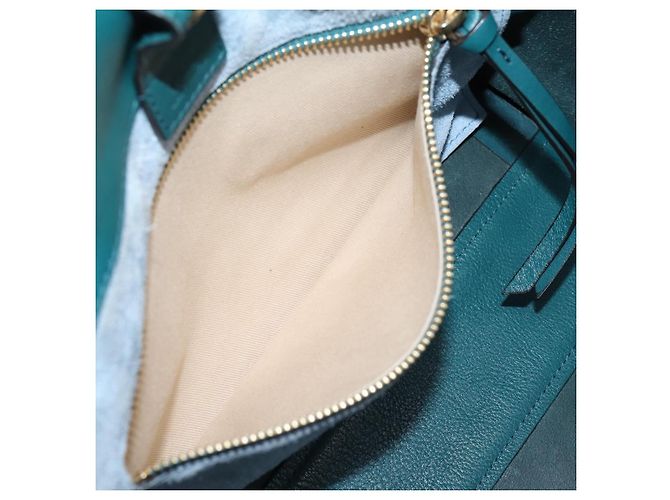 Chloé Chloe Milo Handtasche aus Leder Grün Gold authentisch ep16383A Golden - Ansicht 22