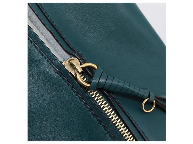 Chloé Chloe Milo Handtasche aus Leder Grün Gold authentisch ep16383A Golden - Ansicht 23
