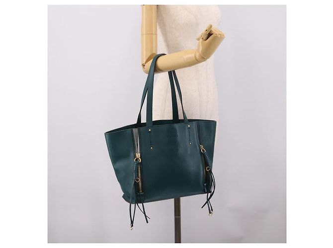 Chloé Chloe Milo Handtasche aus Leder Grün Gold authentisch ep16383A Golden - Ansicht 24