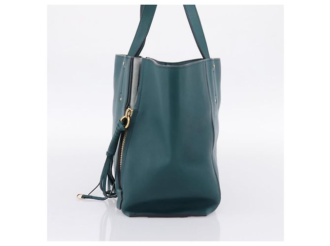Chloé Chloe Milo Handtasche aus Leder Grün Gold authentisch ep16383A Golden - Ansicht 4