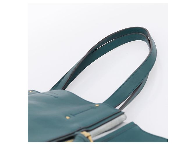 Chloé Chloe Milo Handtasche aus Leder Grün Gold authentisch ep16383A Golden - Ansicht 8