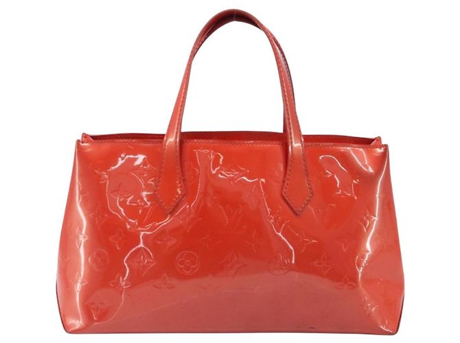 Borsa LOUIS VUITTON Monogram Vernis Wilshire PM Bag Orenge Sunset M93644 Auth 206609 - vista 2
