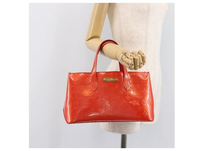 Borsa LOUIS VUITTON Monogram Vernis Wilshire PM Bag Orenge Sunset M93644 Auth 206609 - vista 26