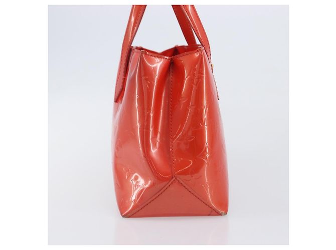 Borsa LOUIS VUITTON Monogram Vernis Wilshire PM Bag Orenge Sunset M93644 Auth 206609 - vista 3