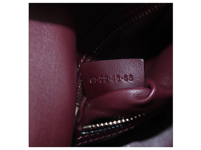 Chloé Borsa a tracolla Chloe Juana in pelle Bordeaux Gold Auth am12713M D'oro Bordò - vista 11