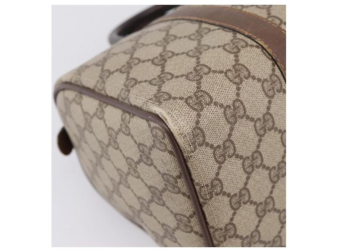 Borsa a mano GUCCI GG Supreme Web Sherry Line PVC Beige Gold 40 02 007 Auth 207408 D'oro - vista 15