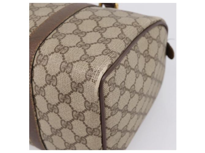 Borsa a mano GUCCI GG Supreme Web Sherry Line PVC Beige Gold 40 02 007 Auth 207408 D'oro - vista 16