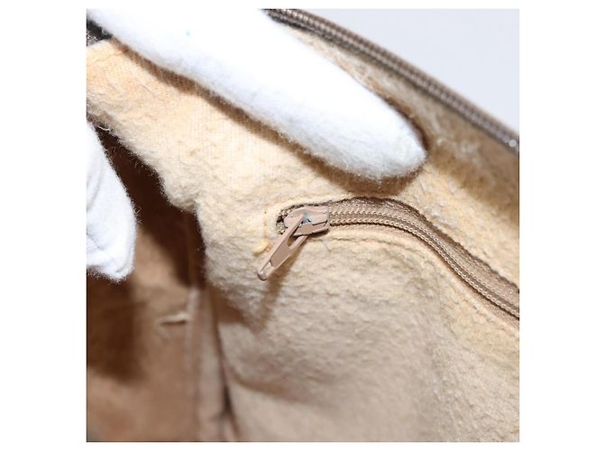 Borsa a mano GUCCI GG Supreme Web Sherry Line PVC Beige Gold 40 02 007 Auth 207408 D'oro - vista 23