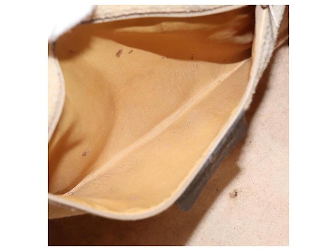 Borsa a mano GUCCI GG Supreme Web Sherry Line PVC Beige Gold 40 02 007 Auth 207408 D'oro - vista 24