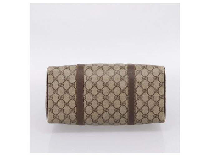 Borsa a mano GUCCI GG Supreme Web Sherry Line PVC Beige Gold 40 02 007 Auth 207408 D'oro - vista 5