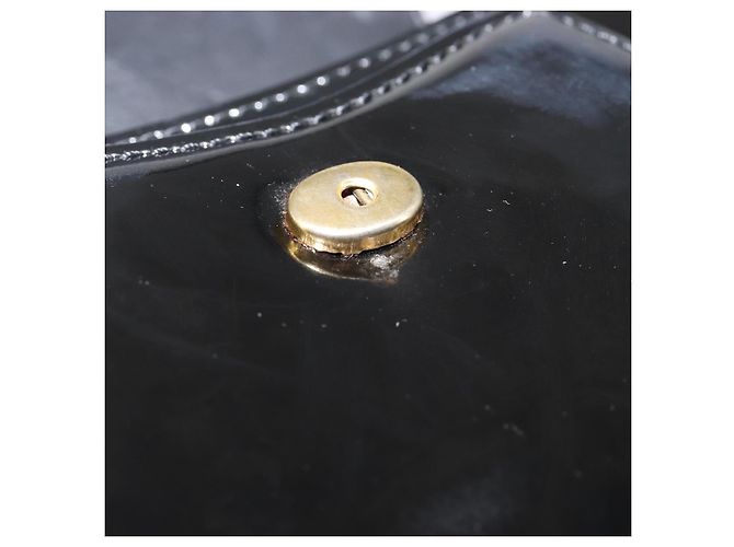 Borsa Cartier PANTHERE Pelle verniciata Nero Oro Auth bs37451 D'oro - vista 12