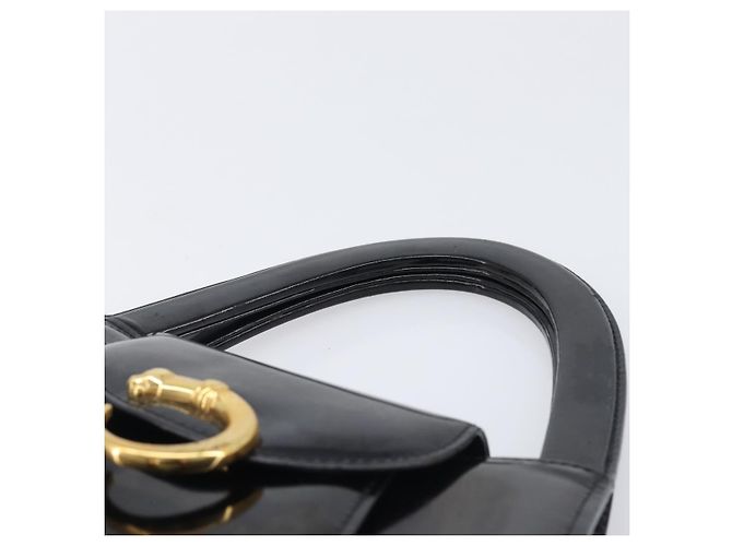 Borsa Cartier PANTHERE Pelle verniciata Nero Oro Auth bs37451 D'oro - vista 14
