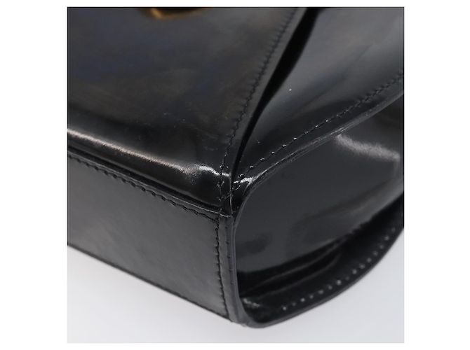 Borsa Cartier PANTHERE Pelle verniciata Nero Oro Auth bs37451 D'oro - vista 15