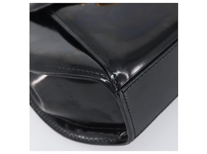 Borsa Cartier PANTHERE Pelle verniciata Nero Oro Auth bs37451 D'oro - vista 16