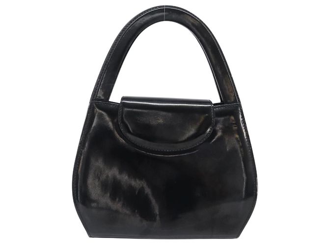 Borsa Cartier PANTHERE Pelle verniciata Nero Oro Auth bs37451 D'oro - vista 2