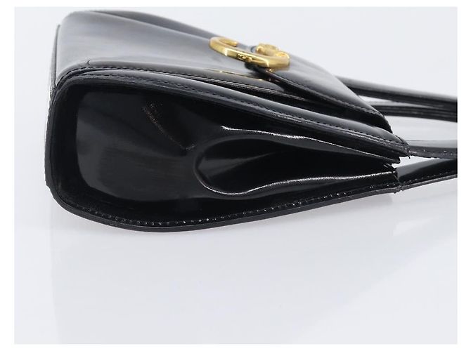 Borsa Cartier PANTHERE Pelle verniciata Nero Oro Auth bs37451 D'oro - vista 3