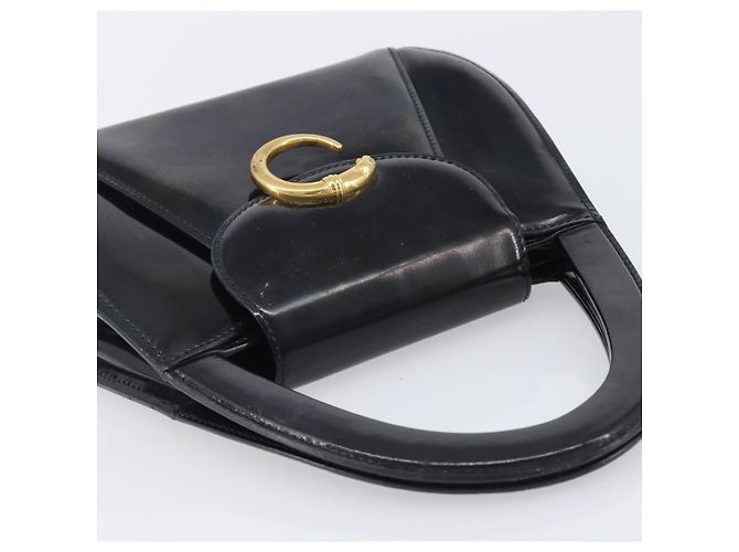 Borsa Cartier PANTHERE Pelle verniciata Nero Oro Auth bs37451 D'oro - vista 6