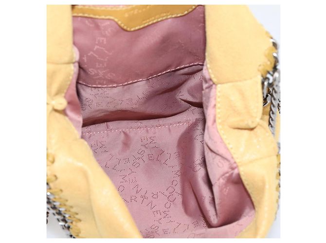 Stella Mc Cartney Borsa Stella McCartney Chain Falabella Polyester 2way Yellow 371223 Auth 207413A Argento Giallo - vista 10