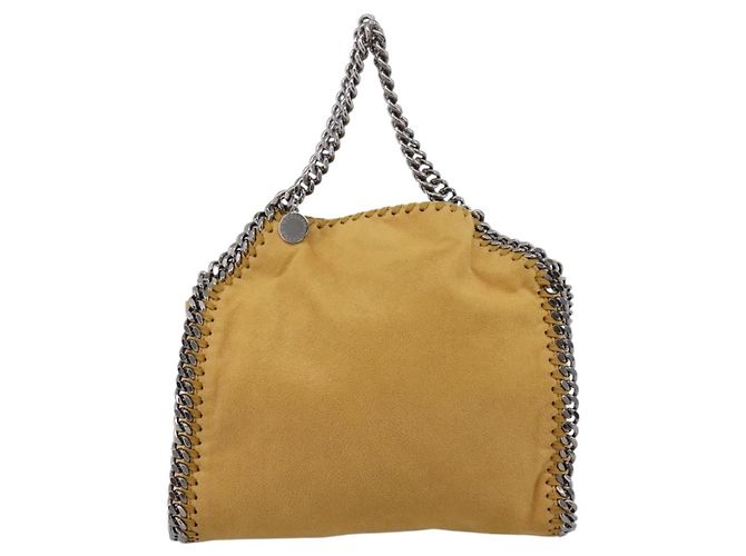 Stella Mc Cartney Borsa Stella McCartney Chain Falabella Polyester 2way Yellow 371223 Auth 207413A Argento Giallo - vista 13