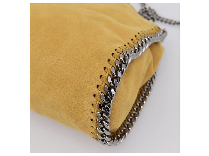 Stella Mc Cartney Borsa Stella McCartney Chain Falabella Polyester 2way Yellow 371223 Auth 207413A Argento Giallo - vista 17