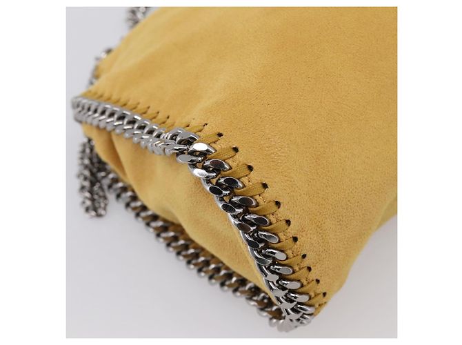 Stella Mc Cartney Borsa Stella McCartney Chain Falabella Polyester 2way Yellow 371223 Auth 207413A Argento Giallo - vista 18