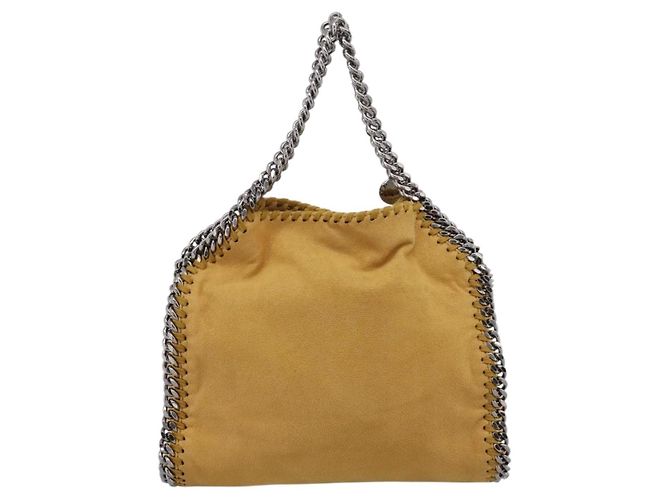 Stella Mc Cartney Borsa Stella McCartney Chain Falabella Polyester 2way Yellow 371223 Auth 207413A Argento Giallo - vista 2