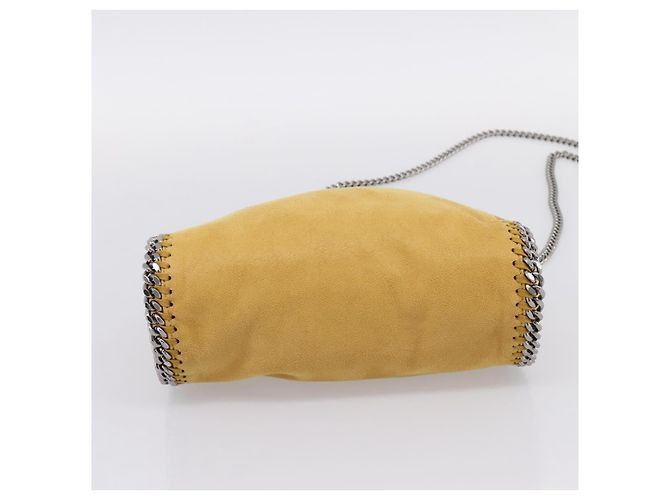 Stella Mc Cartney Borsa Stella McCartney Chain Falabella Polyester 2way Yellow 371223 Auth 207413A Argento Giallo - vista 5