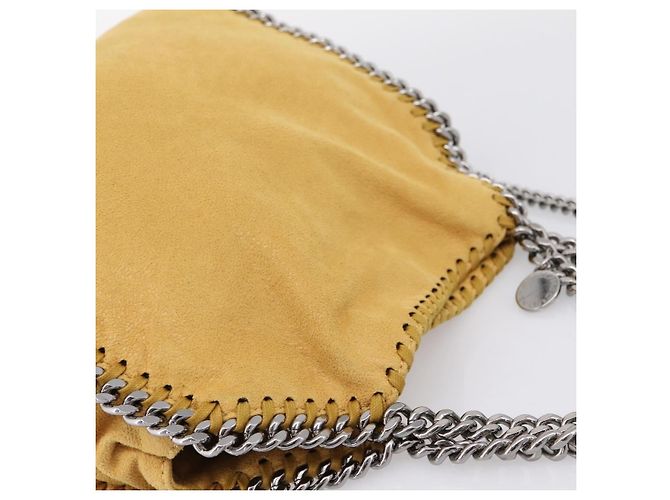 Stella Mc Cartney Borsa Stella McCartney Chain Falabella Polyester 2way Yellow 371223 Auth 207413A Argento Giallo - vista 6